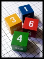 Dice : Dice - 6D - Wood Painted w White Numerals - Ebay Jan 2010